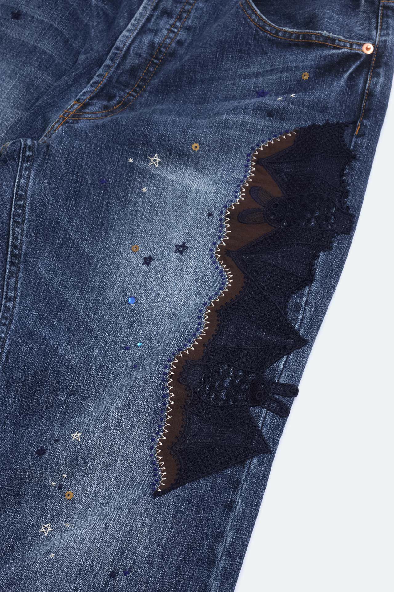 Bat Lace Denim Pants | marble SUD(マーブルシュッド)公式通販