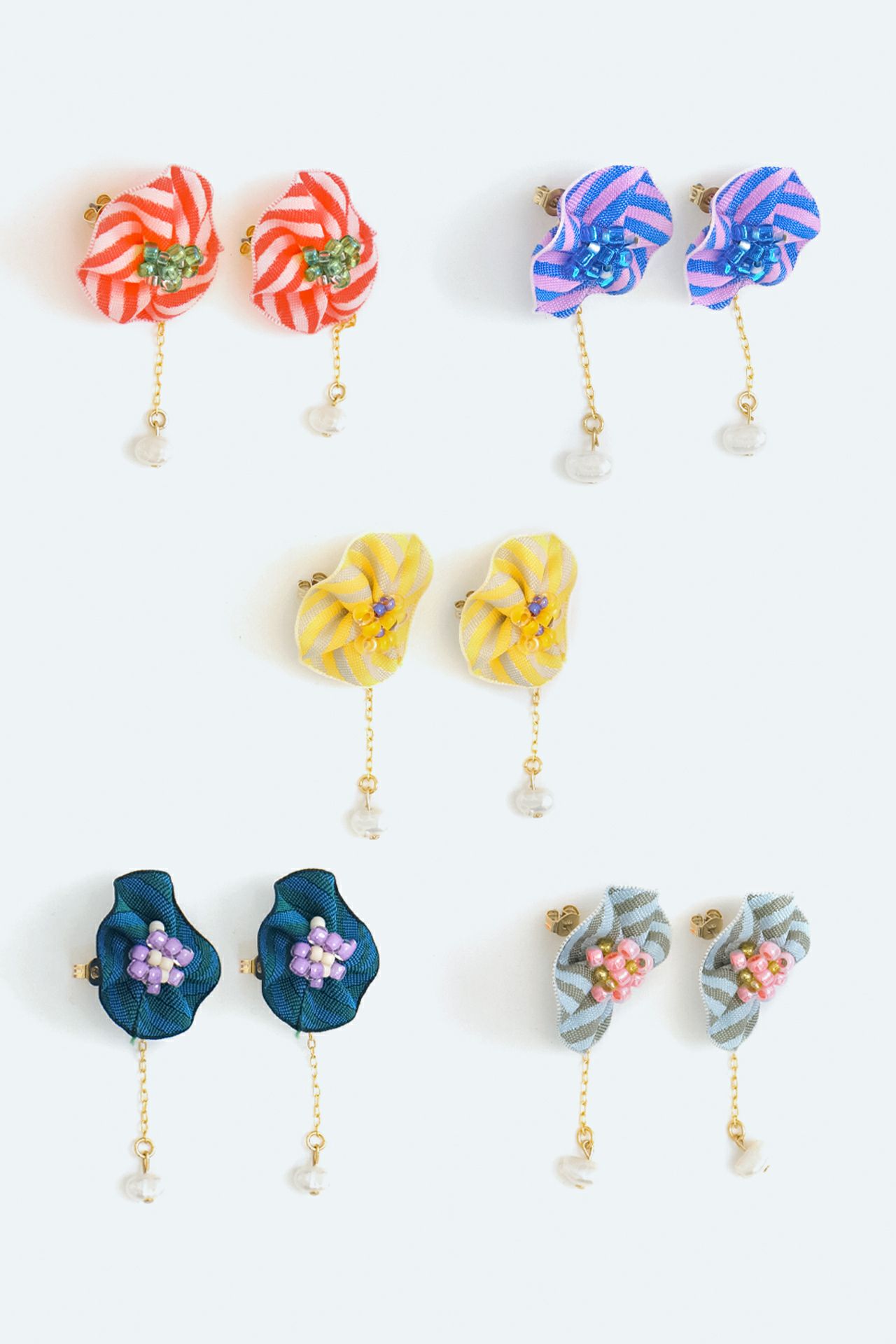 レピヤンリボン×chiLL chiLL Flower ピアス／イヤリング | marble SUD 