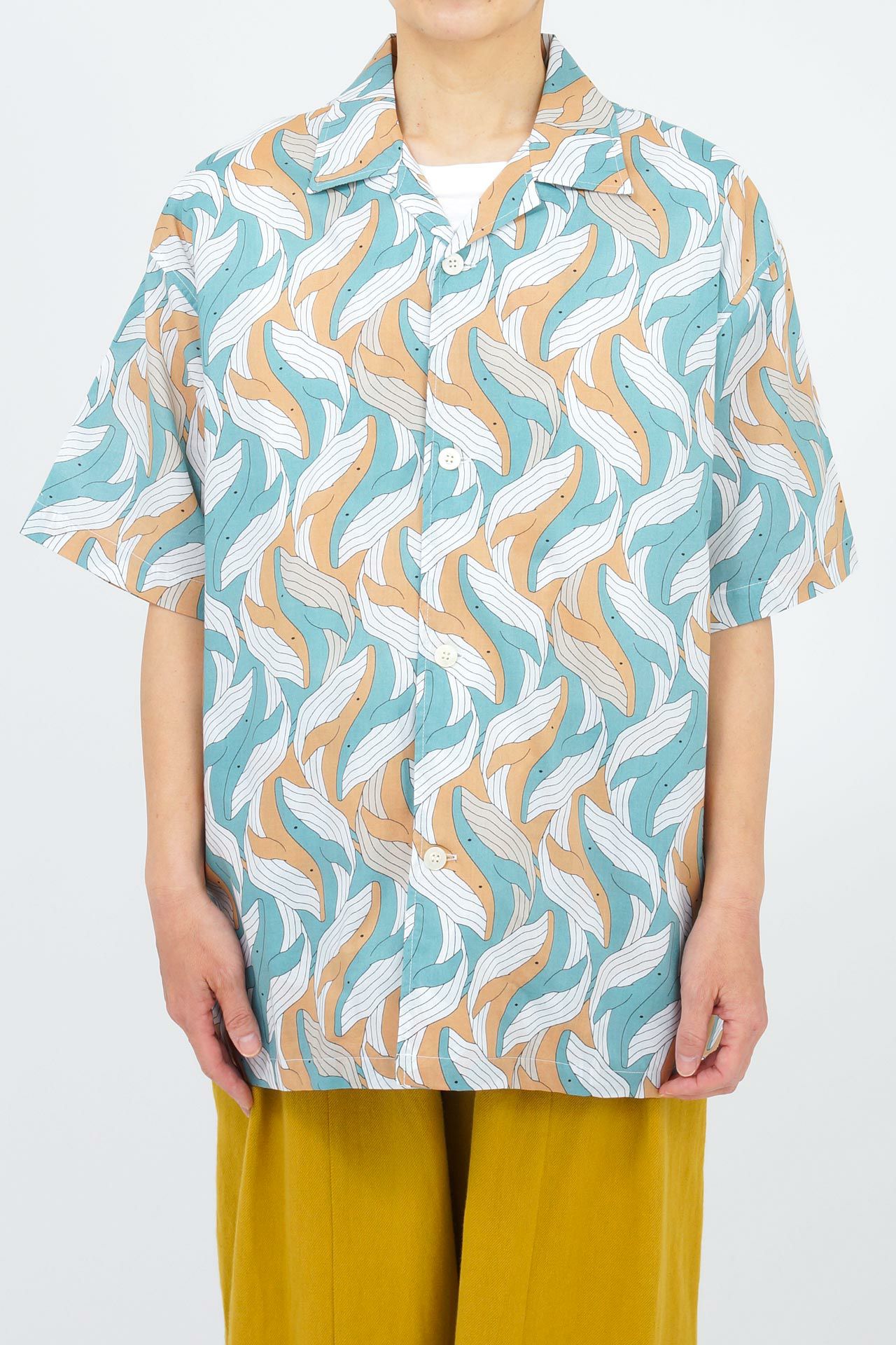 鯨法会(布帛) 開襟Shirt | marble SUD(マーブルシュッド)公式通販
