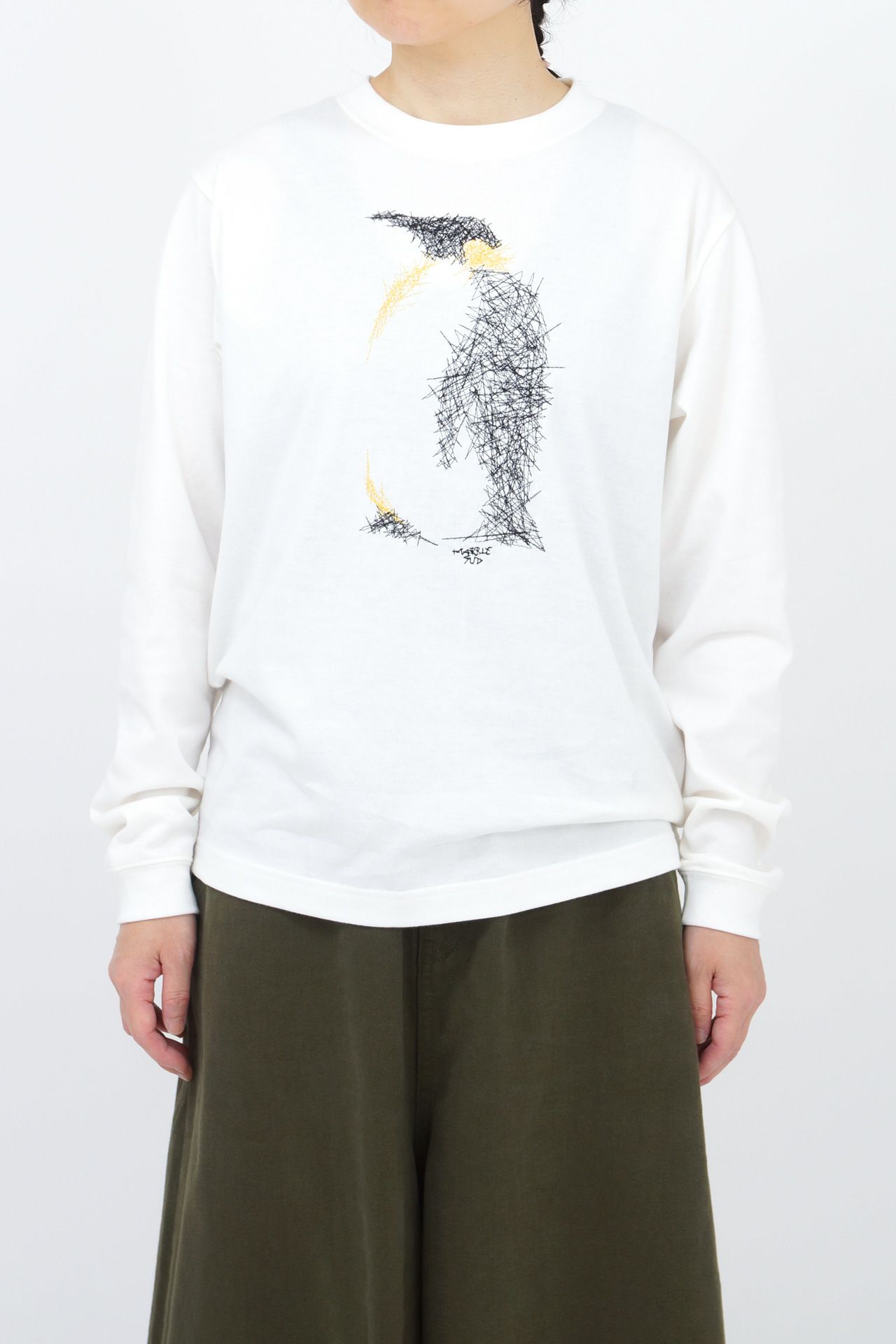 EMB zigzag penguin L/S TEE | marble SUD(マーブルシュッド)公式通販