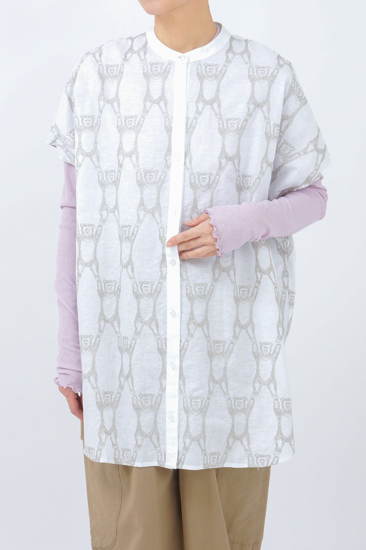 marbleSUD マーブルシュッド ヤッホーベア スウェット ☆ヤッホーベア(布帛) Tunic | marble SUD(マーブルシュッド