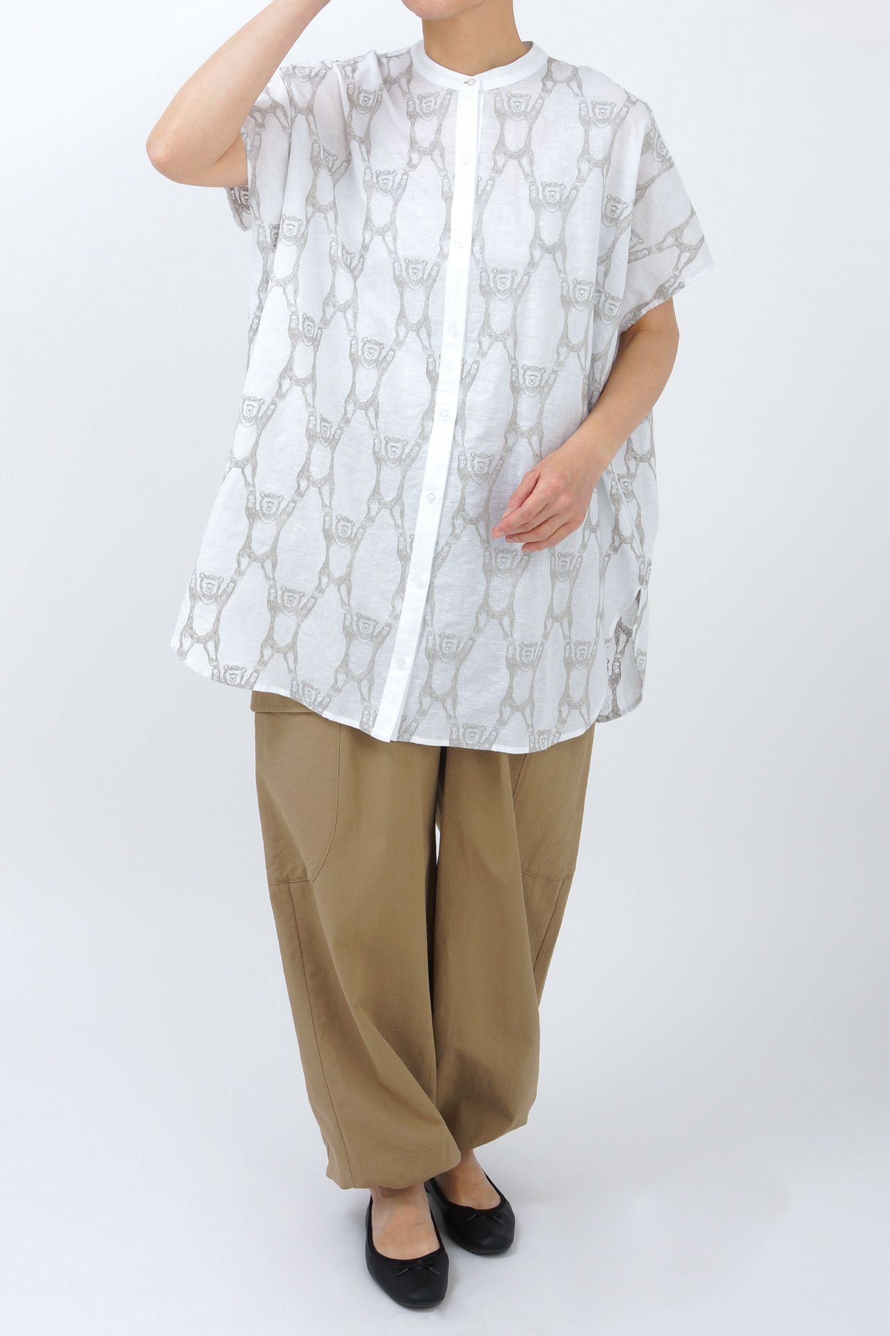☆ヤッホーベア(布帛) Tunic | marble SUD(マーブルシュッド