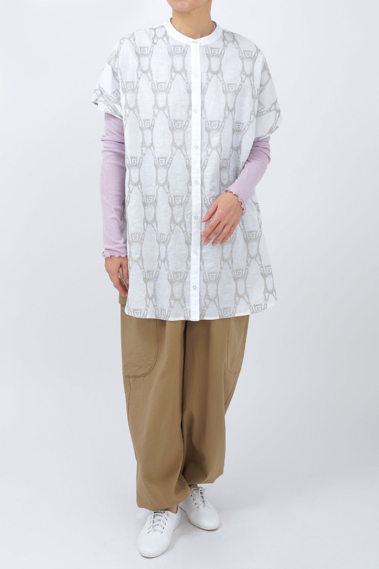 ☆ヤッホーベア(布帛) Tunic | marble SUD(マーブルシュッド