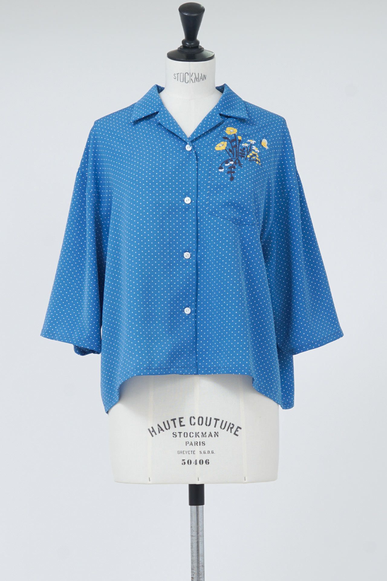 ☆mizutama flower 開襟Shirt | marble SUD(マーブルシュッド