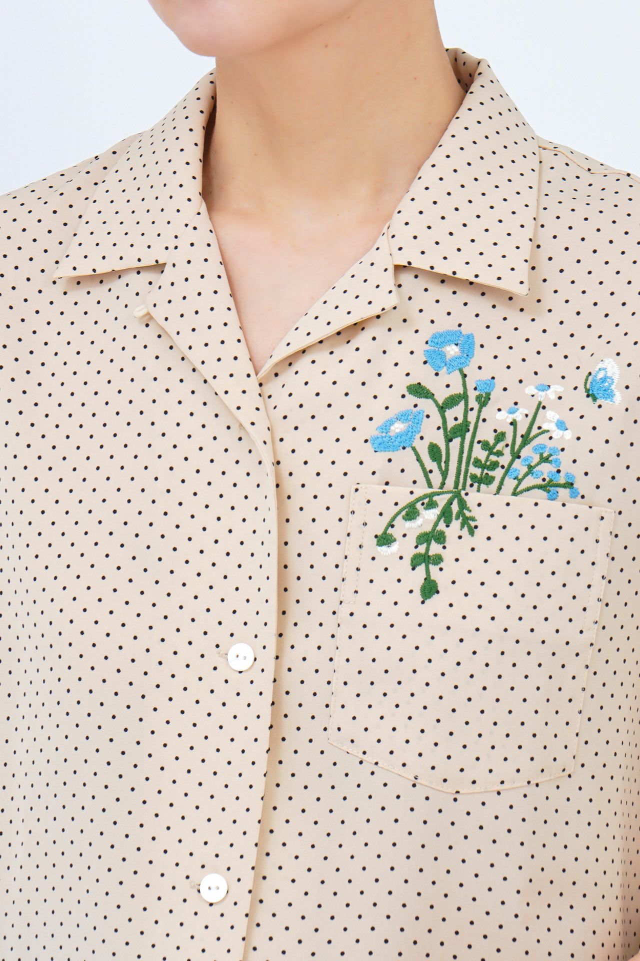 新品　マーブルシュッド　ikebana シャツ ☆mizutama flower 開襟Shirt | marble SUD(マーブルシュッド