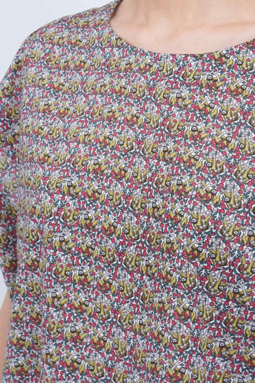 ☆mizutama flower 開襟Shirt | marble SUD(マーブルシュッド