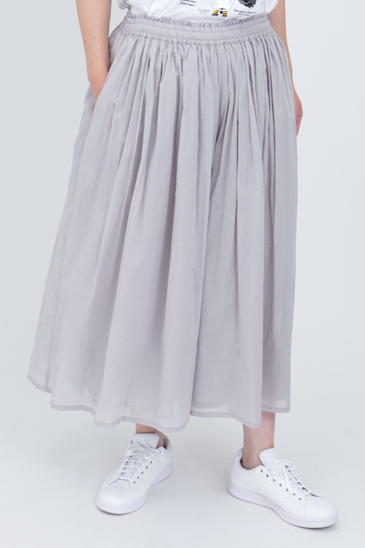 美品　marbleSUD マーブルシュッド　コットンローンギャザーハカマパンツ コットンローン ギャザーハカマPT | marble SUD (Women/大きい
