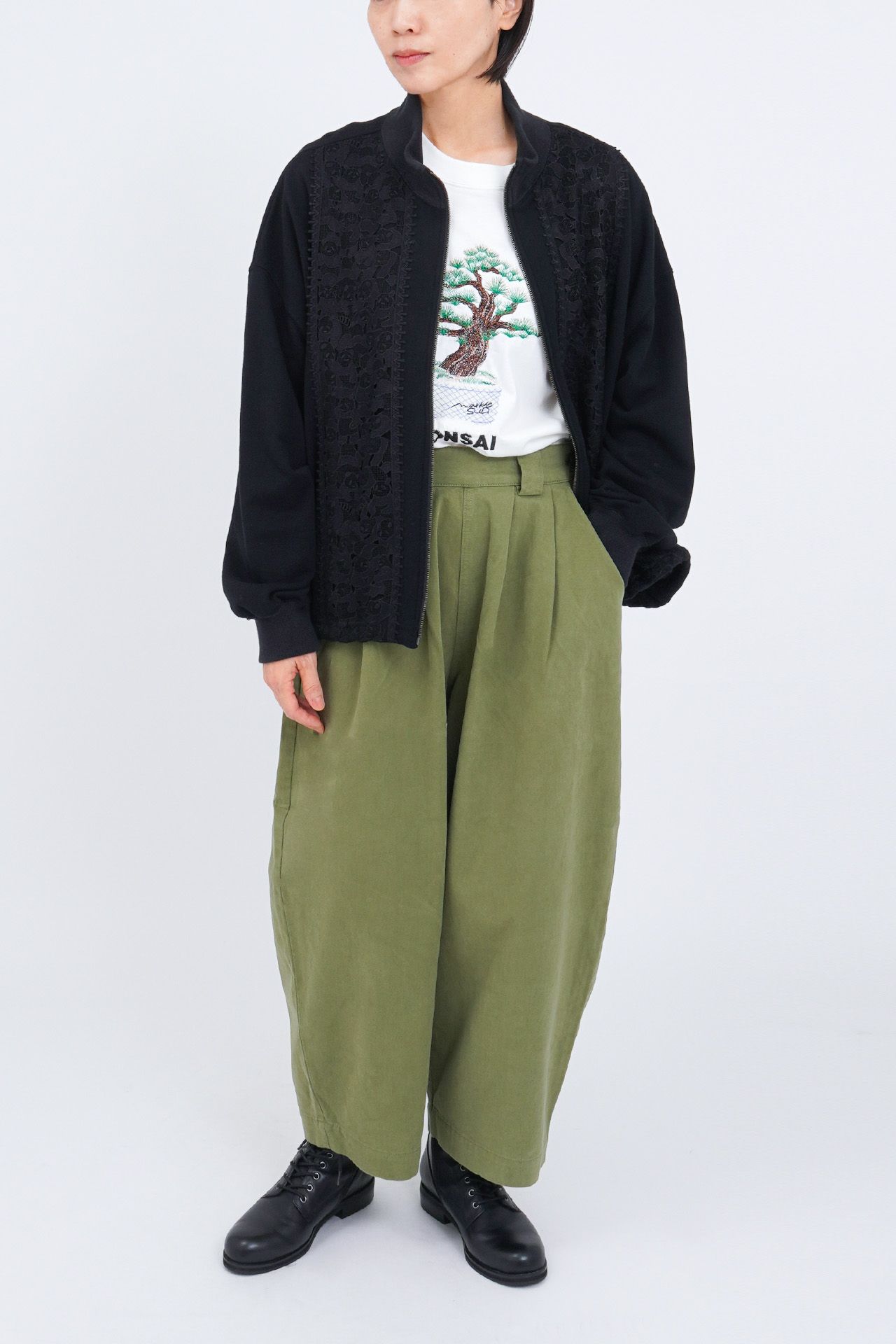 レースパンダ裏毛 Zipブルゾン | marble SUD(マーブルシュッド