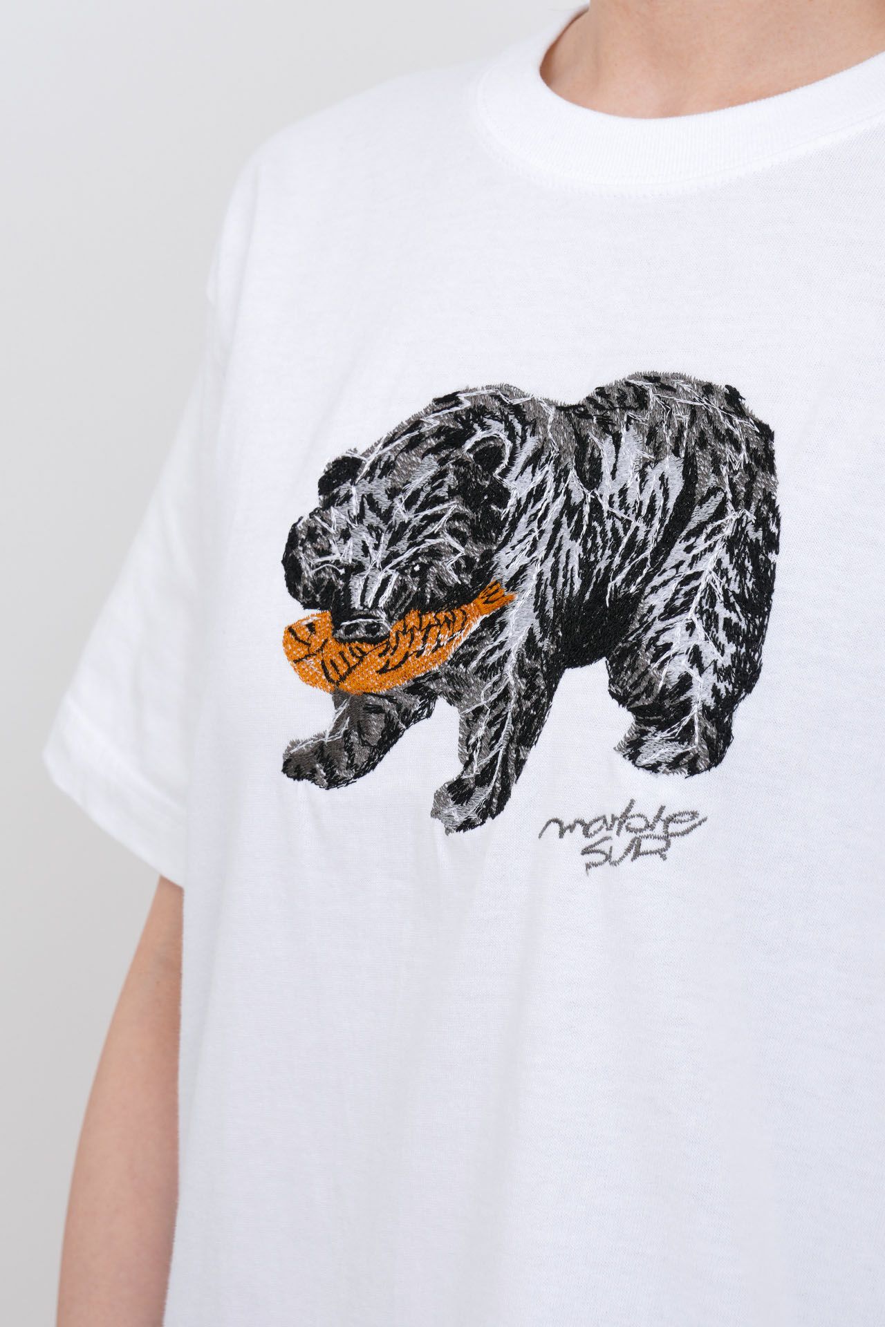 marble sud マーブルシュッド クラゲ 刺繍 ヒラメT（着やすさ抜群  