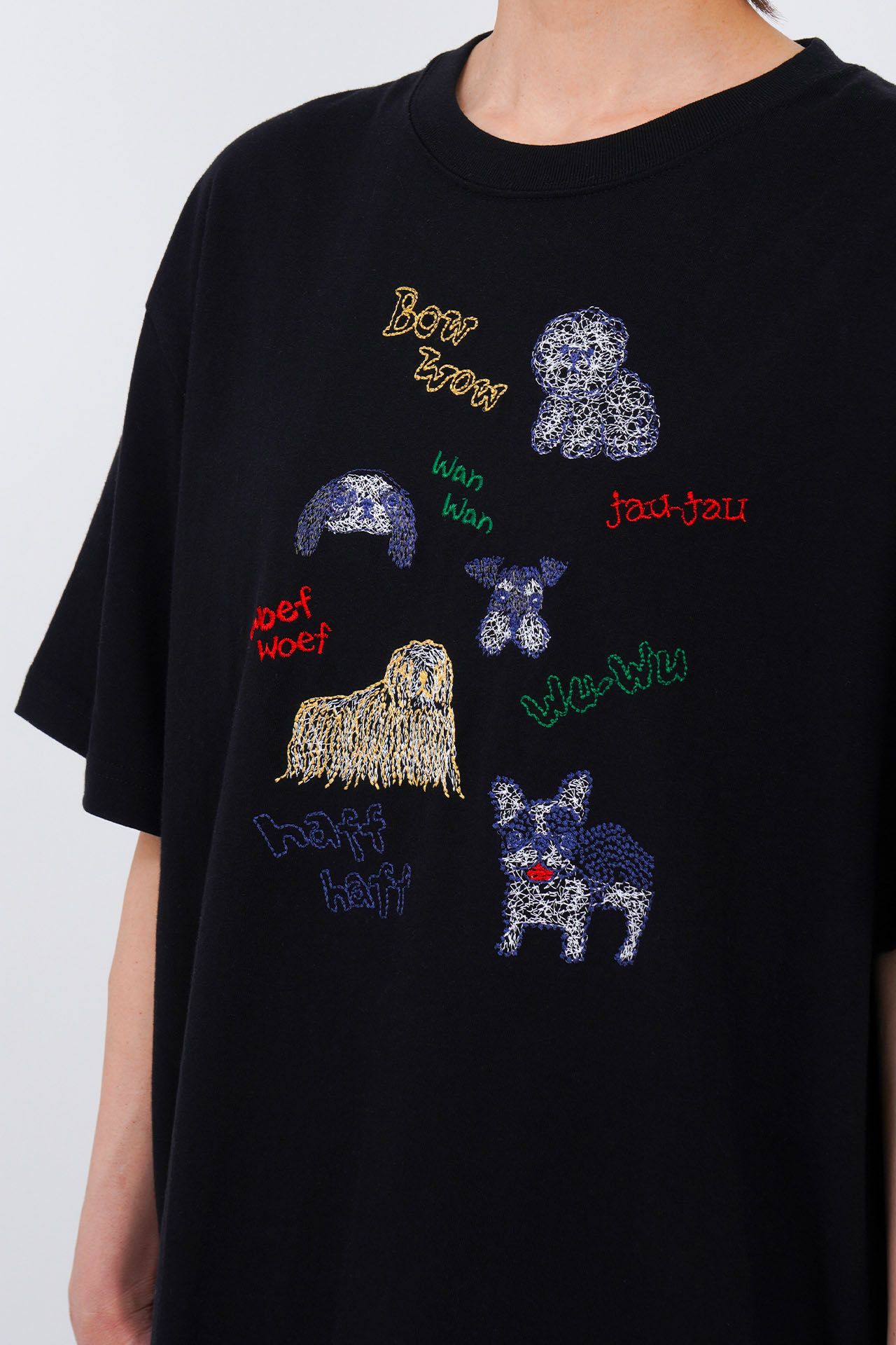 美品 marble SUD マーブルシュッドEMB Shiba スウェット 柴犬 EMB rakugaki dog S/S Tシャツ | marble SUD(マーブルシュッド