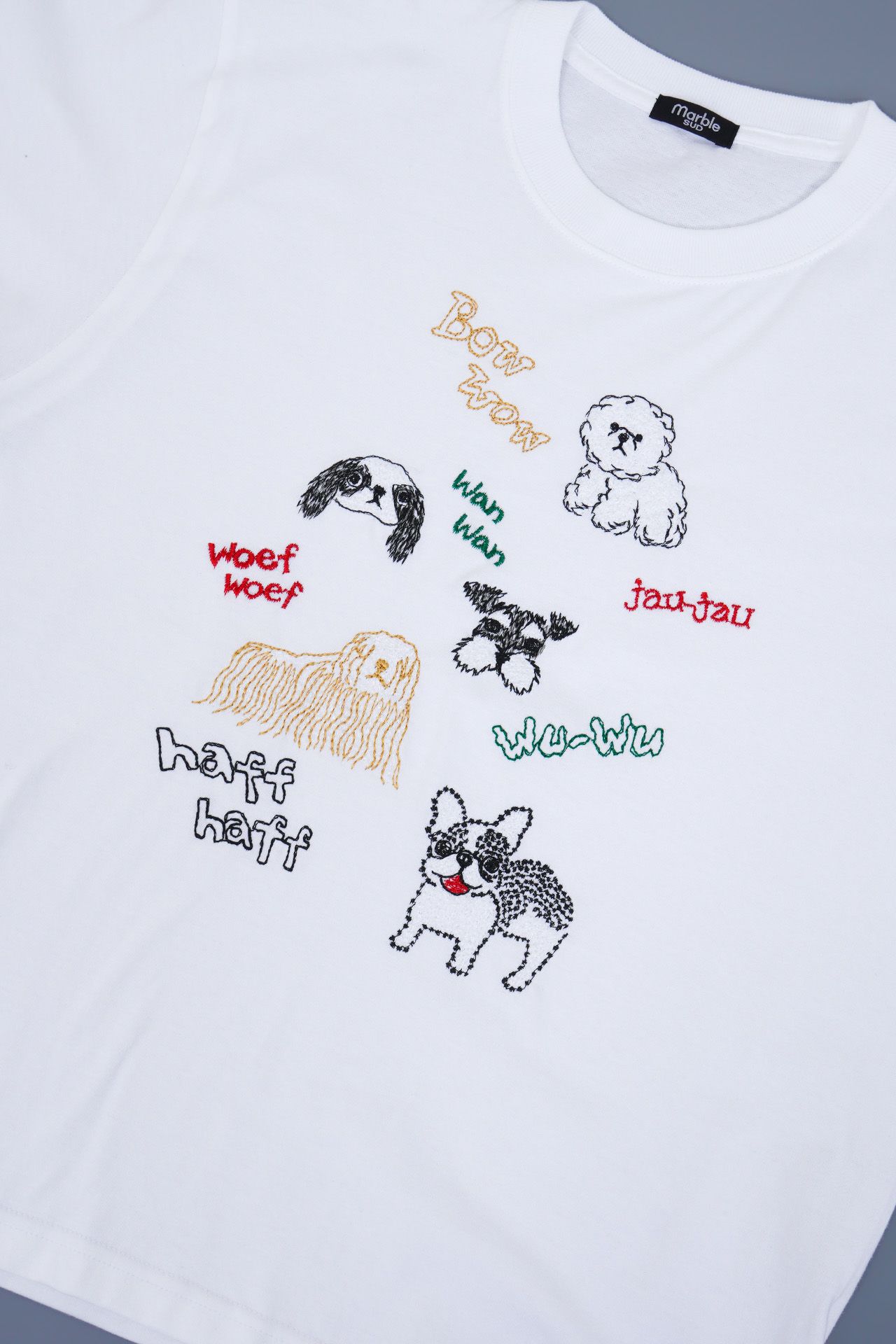 美品 marble SUD マーブルシュッドEMB Shiba スウェット 柴犬 marbleSUD 春もの続々入荷中❣️『EMB shiba スウェット』 - C
