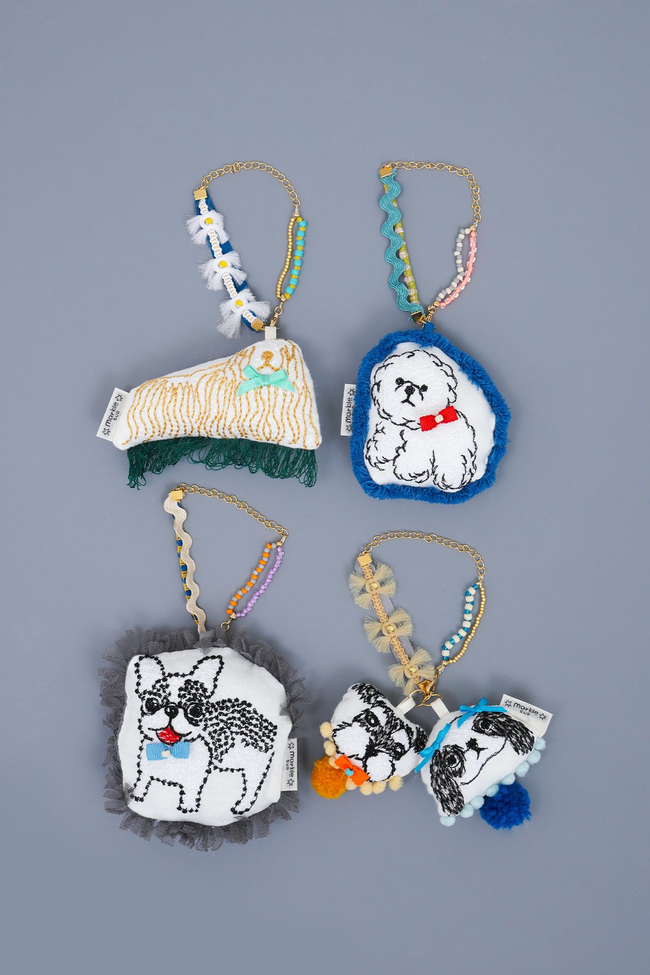 mable sud 新作新品⭐︎ EMB rakugaki dog S/S T EMB rakugaki dog BAGチャーム | marble SUD(マーブルシュッド