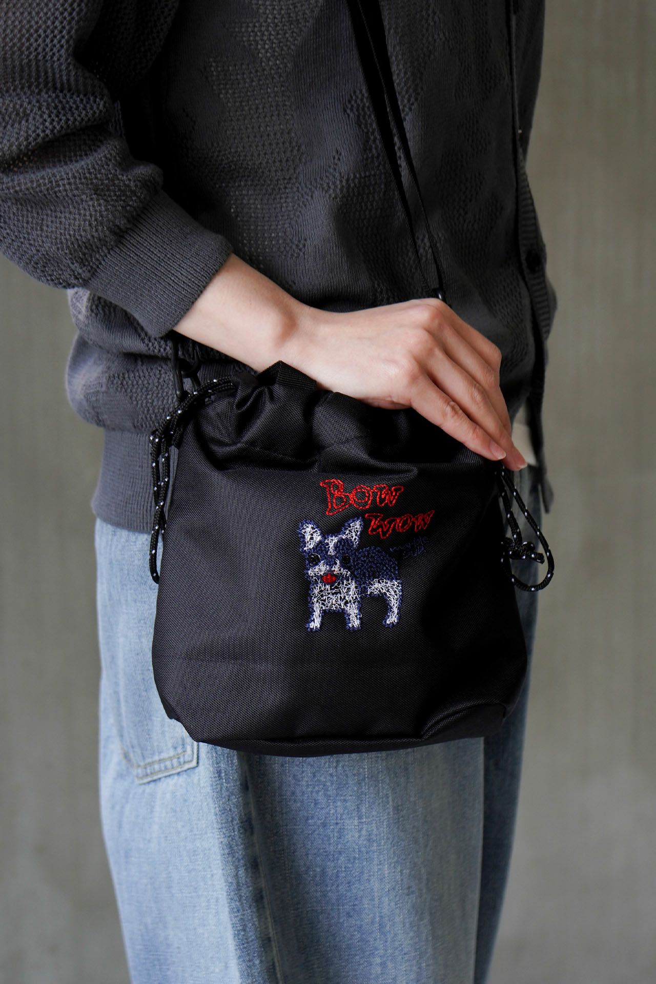 miurameru様のリクエスト商品(ANC TINY JOURNEY BAG_BLACK) Marni Pre-Owned 2010-2023 Mini Nylon Trunk Crossbody Bag