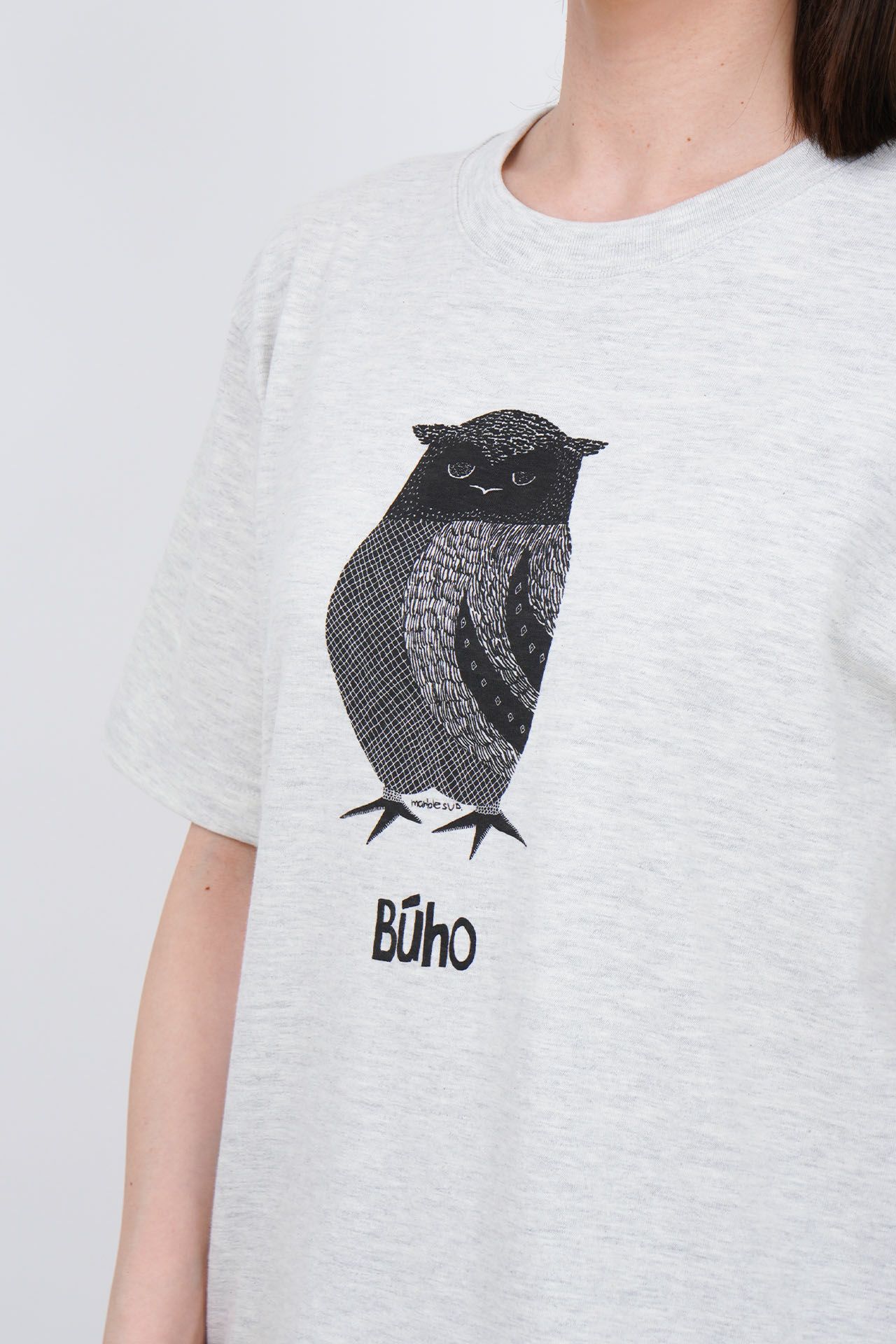 新品・:*marbleSUDウサギ刺繍入りグレー半袖トップス Zukan Rabbit S/S Tシャツ | marble SUD(マーブルシュッド)公式通販