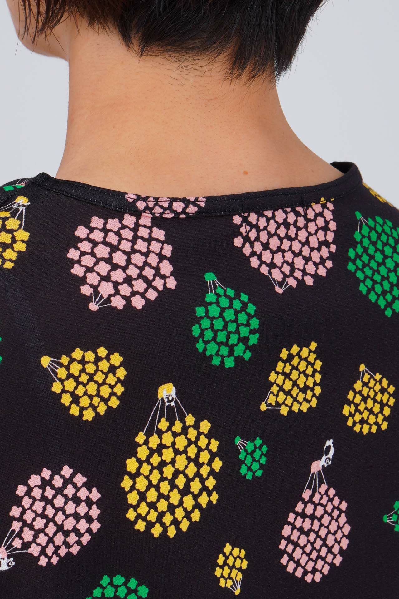 ☆Flower Panda パフスリーブTシャツ | marble SUD(マーブル