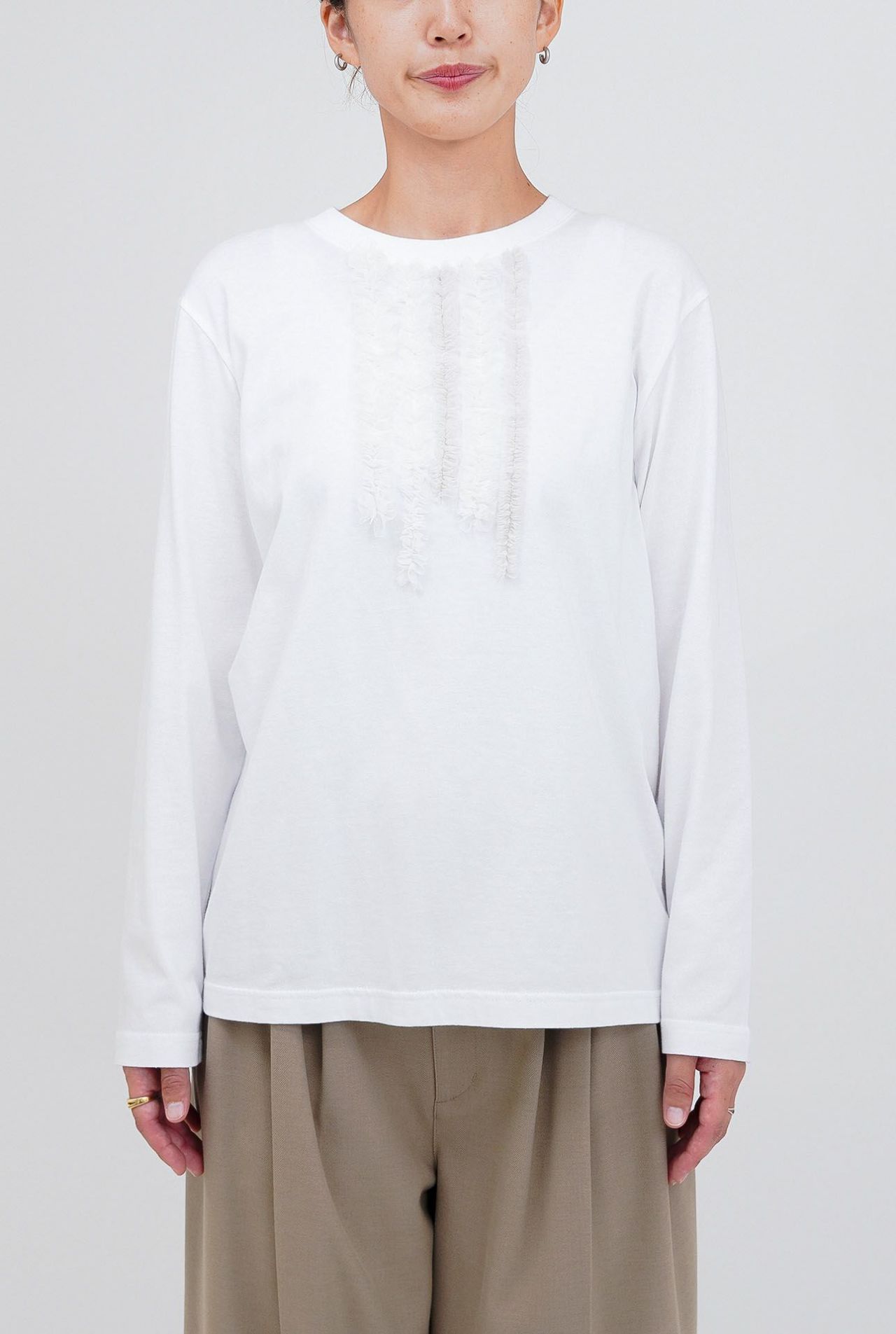 marble sud Cottonスムース フリルTEE marble SUD｜Cottonスムース フリルTEE - marble SUD(マーブルシュッド