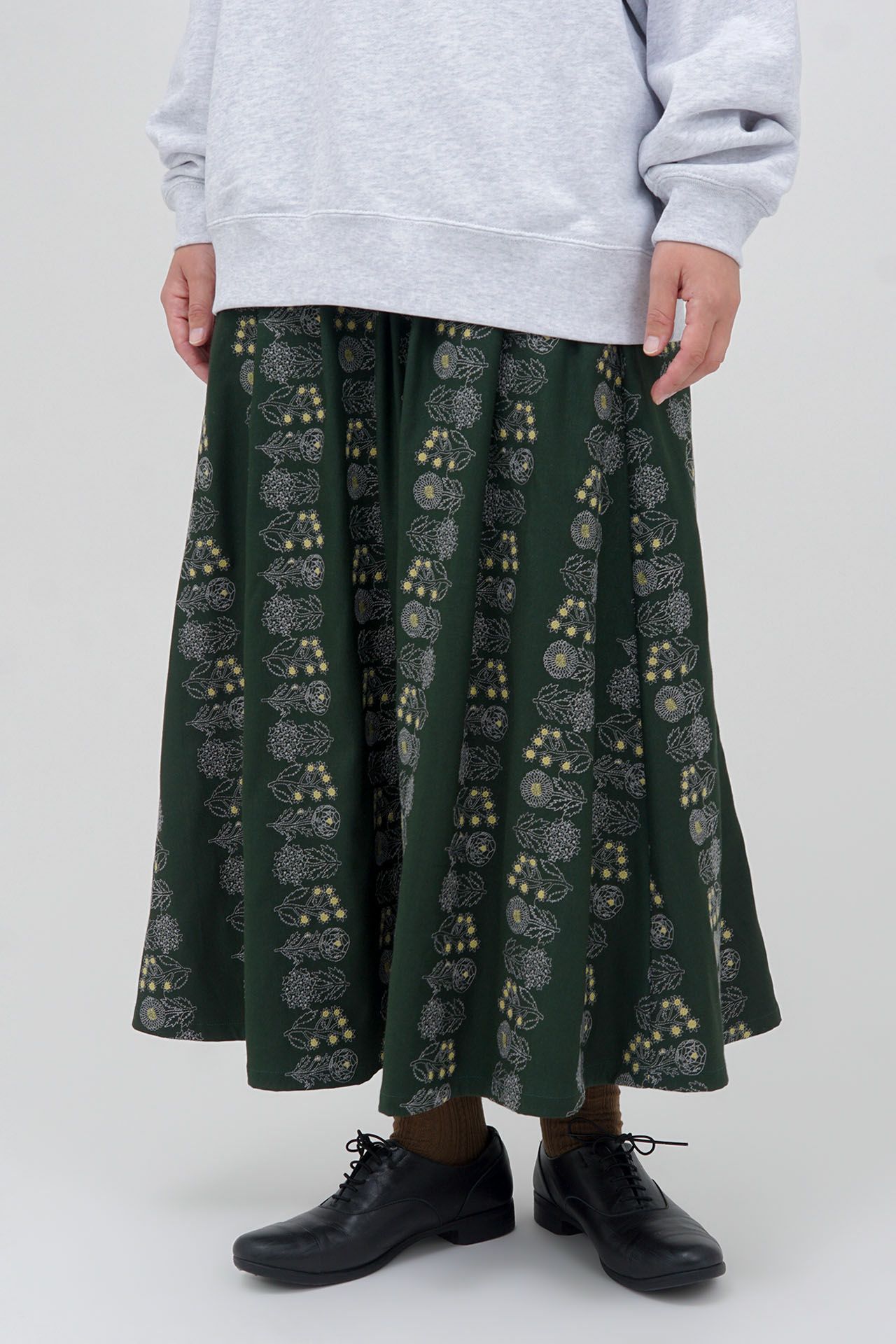 新品 marble SUD フラワービションタックスカート コットン 花柄 flower language タックスカート | marble SUD(マーブルシュッド