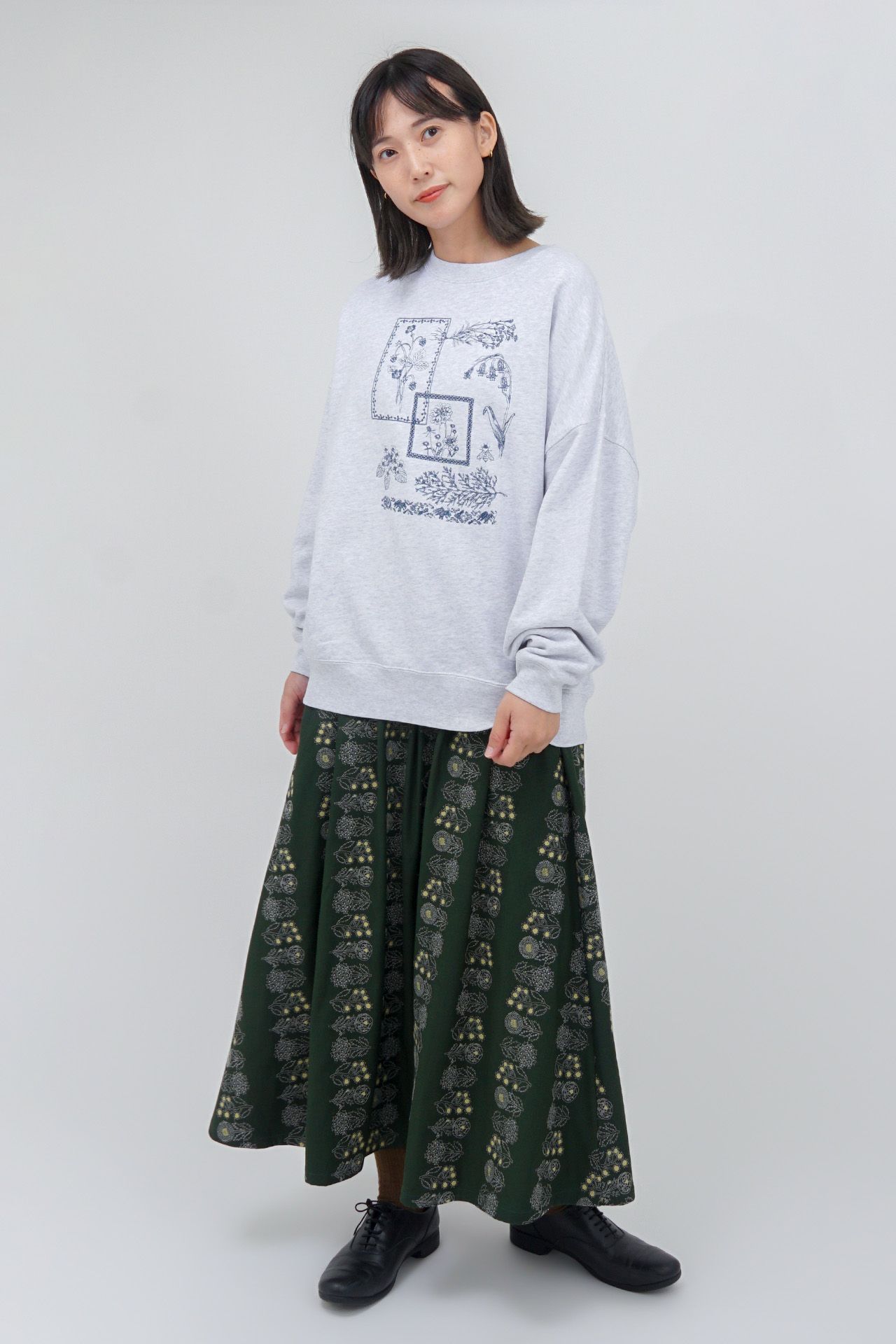 新品 marble SUD フラワービションタックスカート コットン 花柄 flower language タックスカート | marble SUD(マーブルシュッド