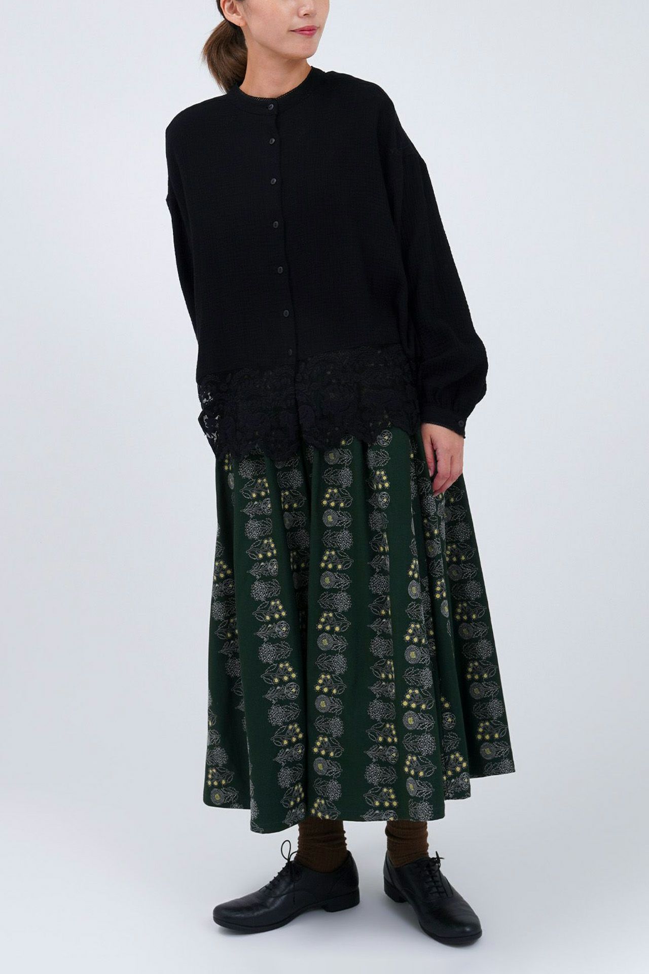 新品 marble SUD フラワービションタックスカート コットン 花柄 flower language タックスカート | marble SUD(マーブルシュッド