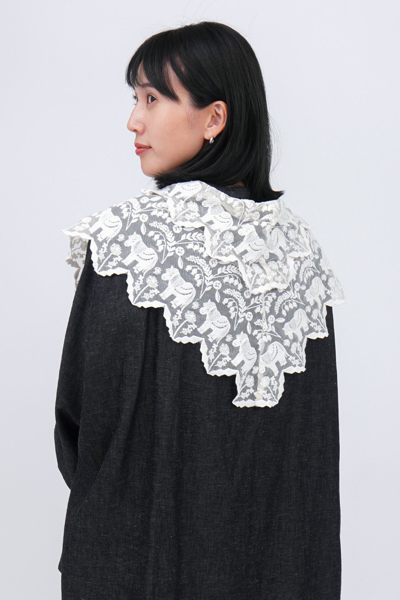 新品　マーブルシュッド　スカーフhemスカート 再生産予約】レースポニー マルチスカーフ | marble SUD