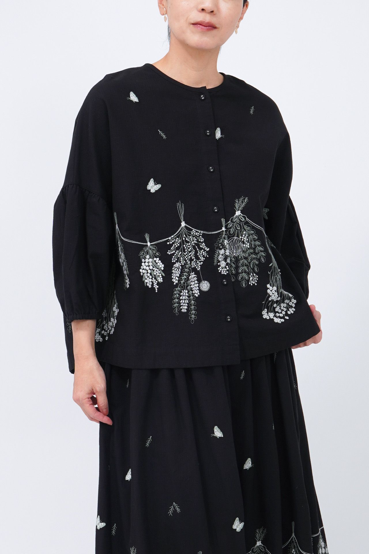 EMB swag(綿) パフブラウス | marble SUD(マーブルシュッド)公式通販