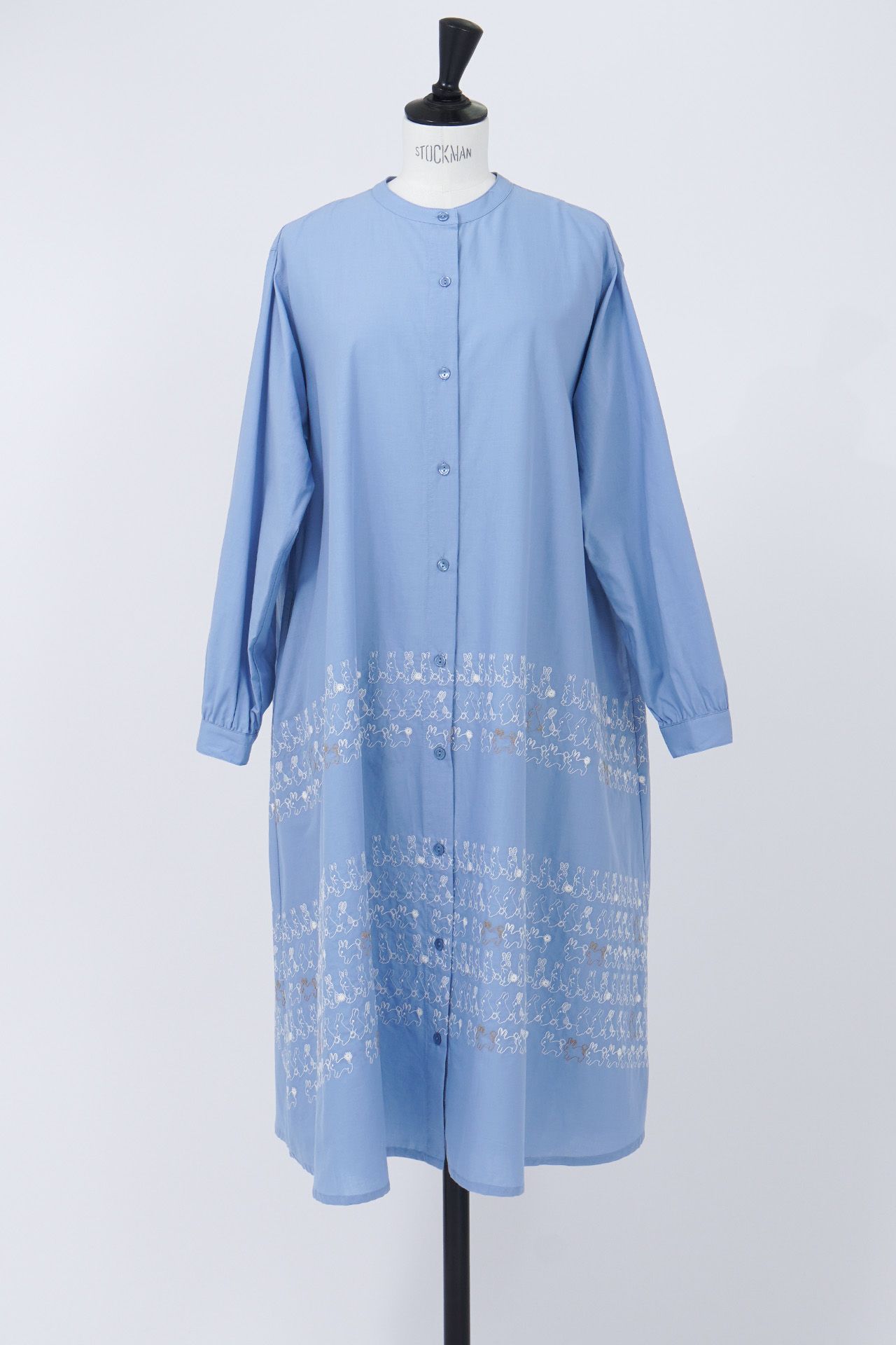 うさぎLOTS フレアシャツワンピース | marble SUD(マーブルシュッド