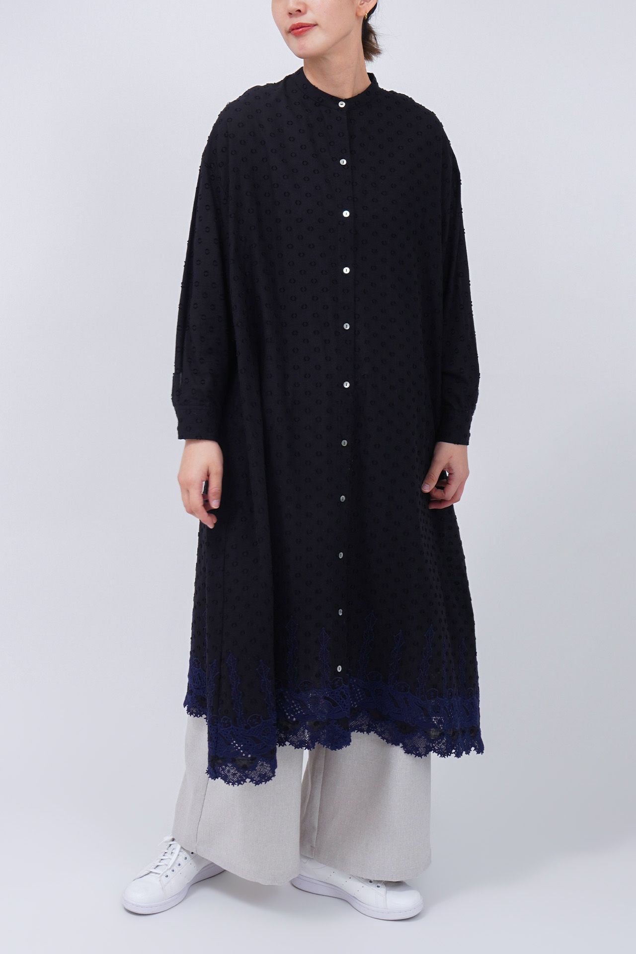 ラッコレース クレリックシャツワンピース | marble SUD(マーブル