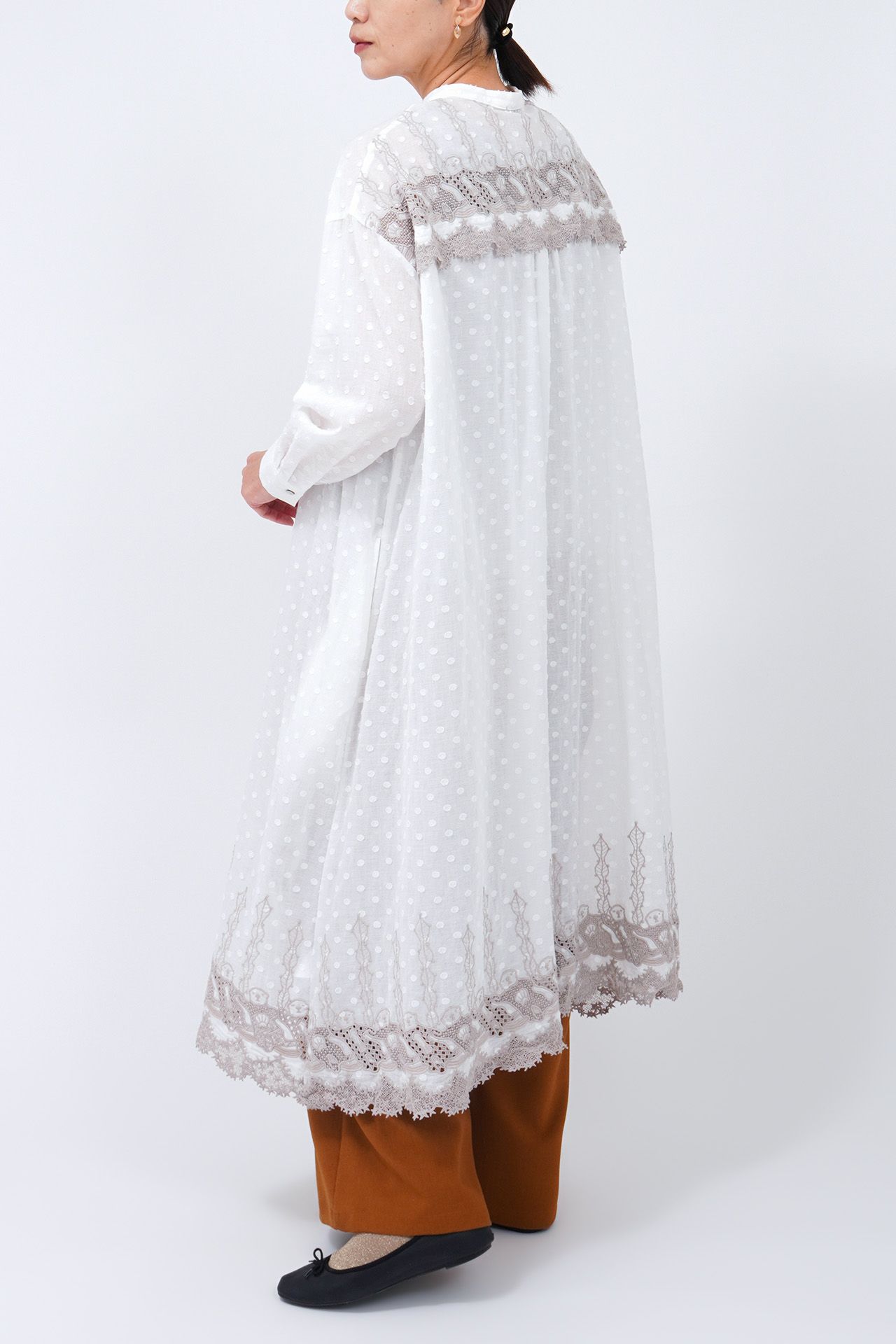 ラッコレース クレリックシャツワンピース | marble SUD(マーブル