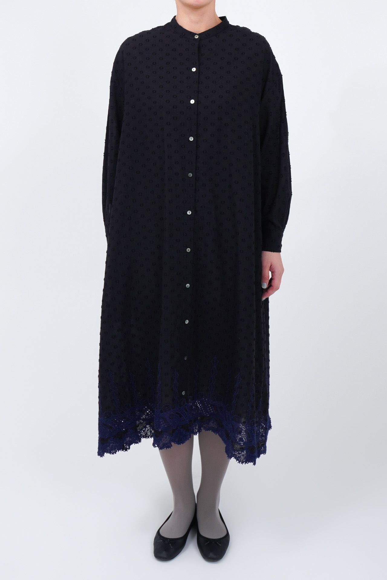 ラッコレース クレリックシャツワンピース | marble SUD(マーブル