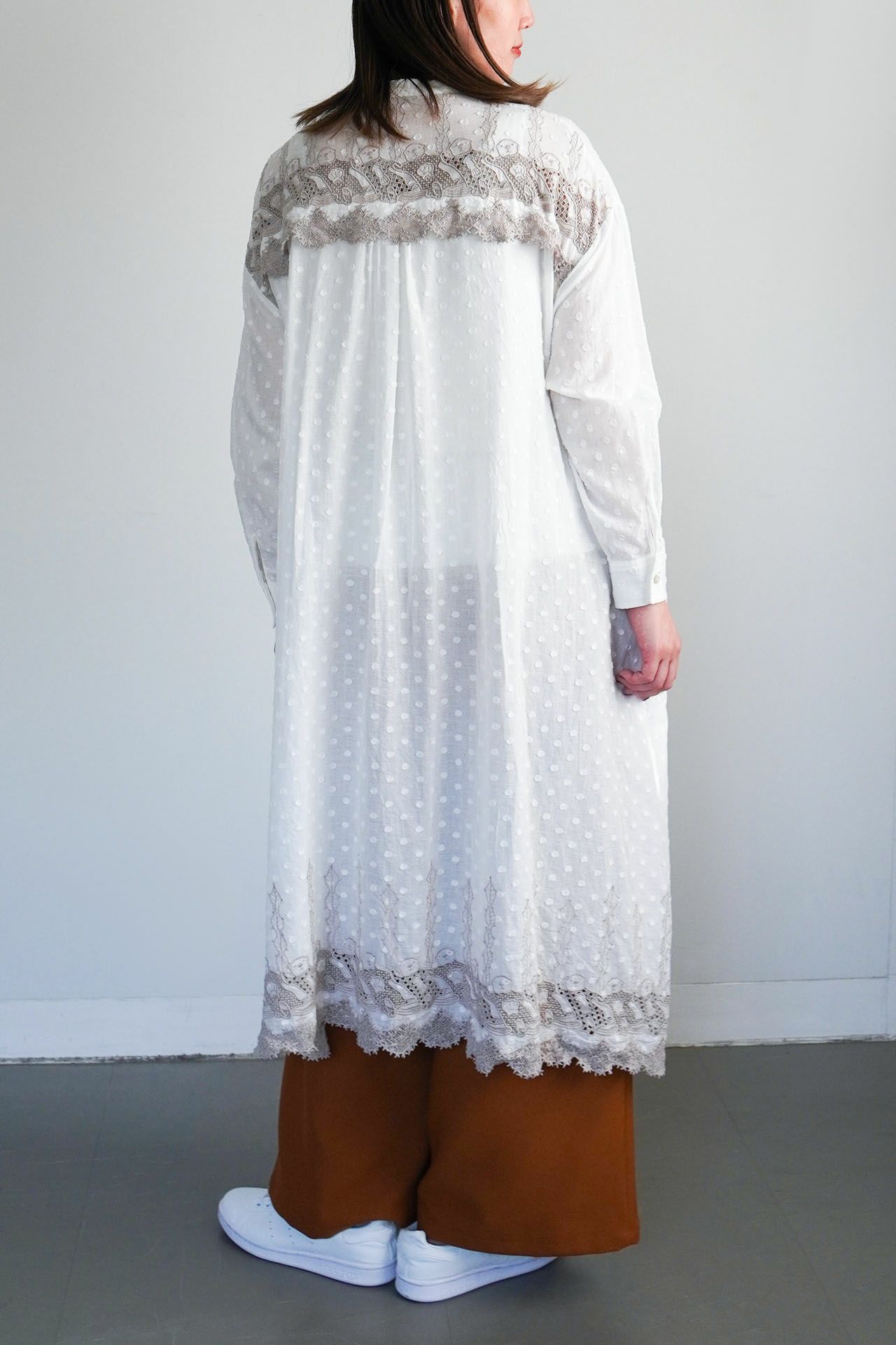 ラッコレース クレリックシャツワンピース | marble SUD(マーブル