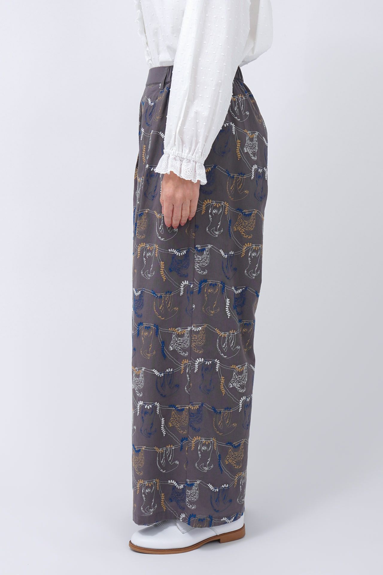 EMBナマケモノ ワイドパンツ | marble SUD(マーブルシュッド)公式通販