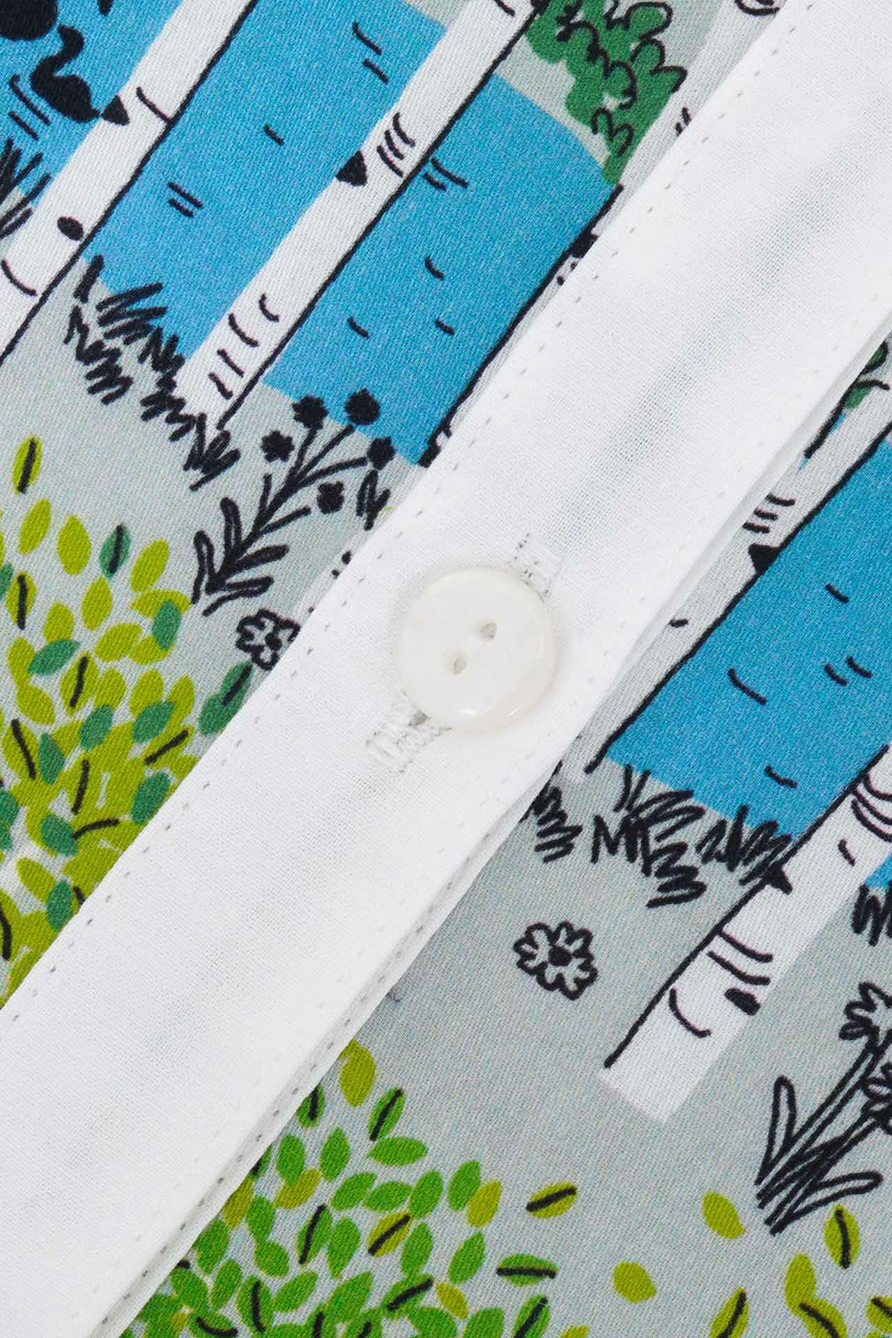 shirakaba ノーカラーシャツワンピース | marble SUD(マーブルシュッド