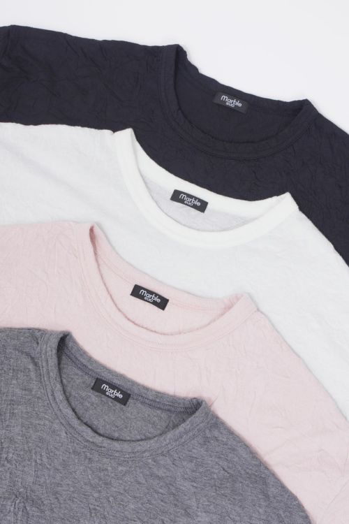 marble SUD｜Cottonスムース フリルTEE - marble SUD(マーブルシュッド
