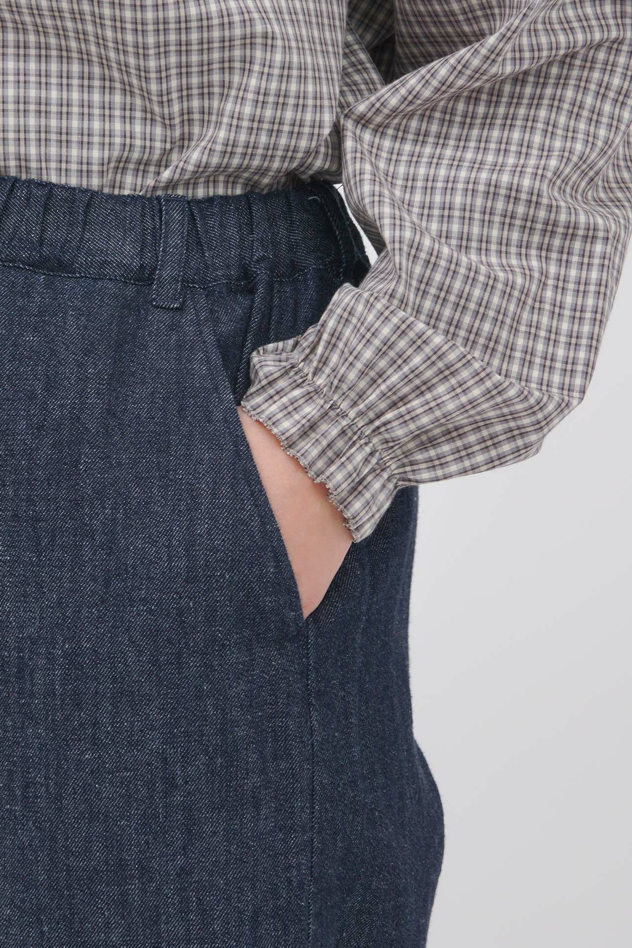 綿麻デニム テーパードパンツ | marble SUD(マーブルシュッド)公式通販