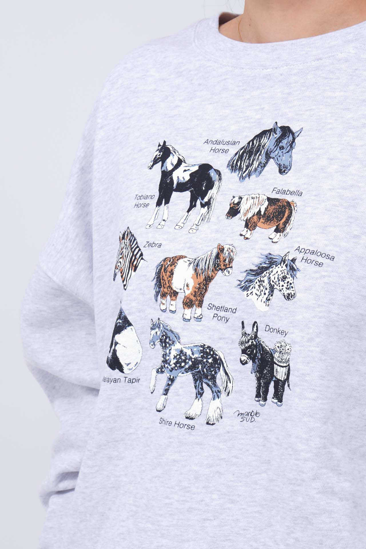 Zukan Horse LONG SWEAT | marble SUD(マーブルシュッド)公式通販