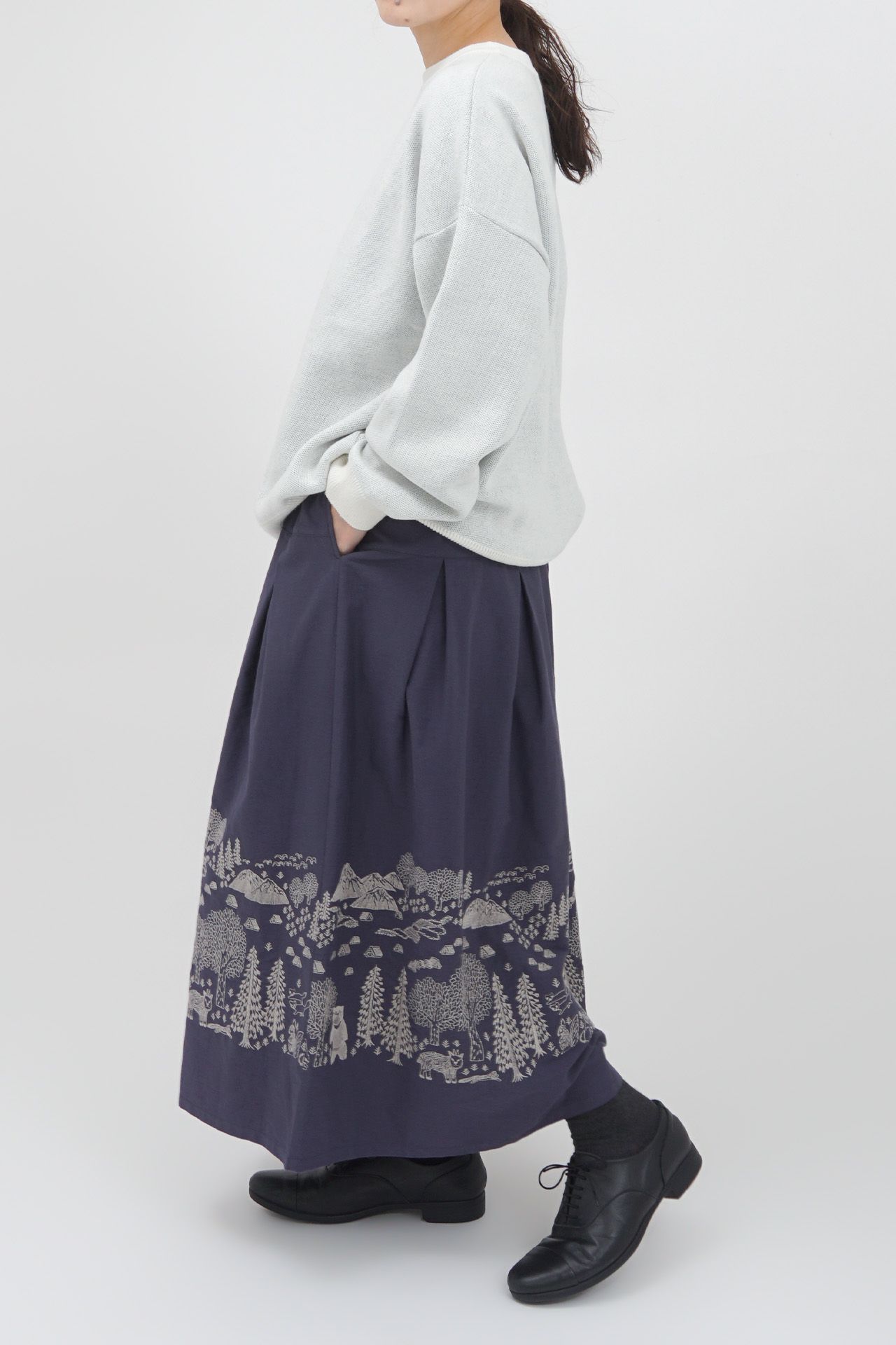 EMB Shirakawago ヨークスカート | marble SUD(マーブルシュッド)公式通販